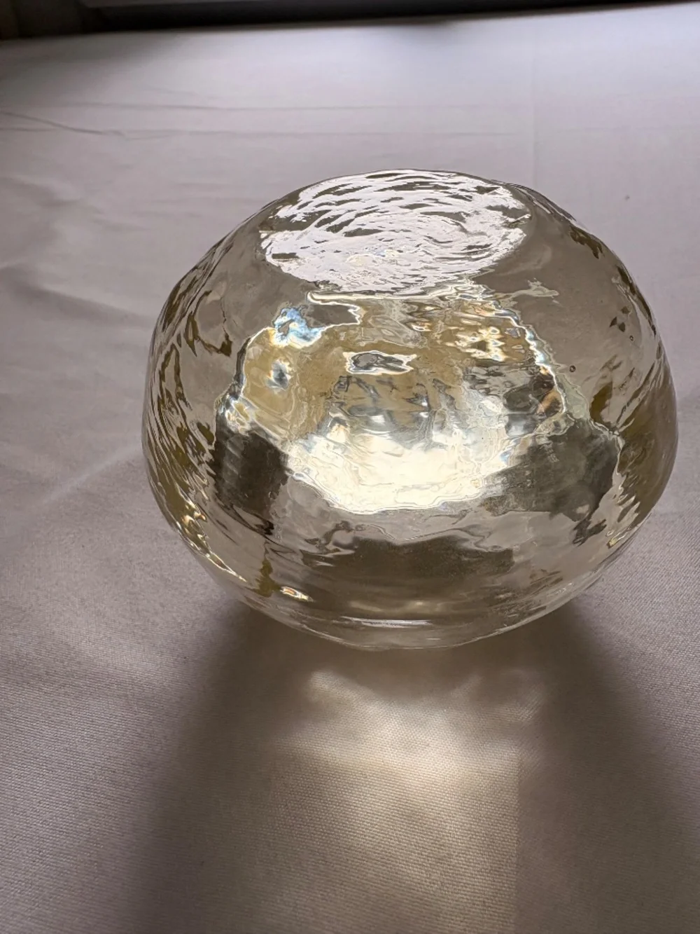 Vintage Kosta Boda Snowball Molded Crystal Votive Candle Holder 3